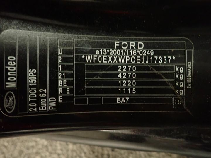 Photo 12 VIN: WF0EXXWPCEJJ17337 - FORD MONDEO 5P 