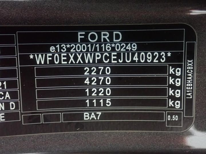 Photo 13 VIN: WF0EXXWPCEJU40923 - FORD MONDEO 5P 