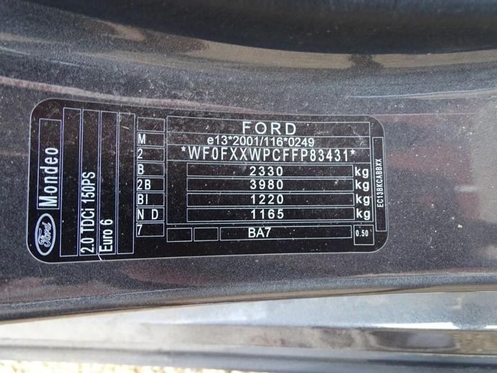 Photo 5 VIN: WF0FXXWPCFFP83431 - FORD MONDEO 