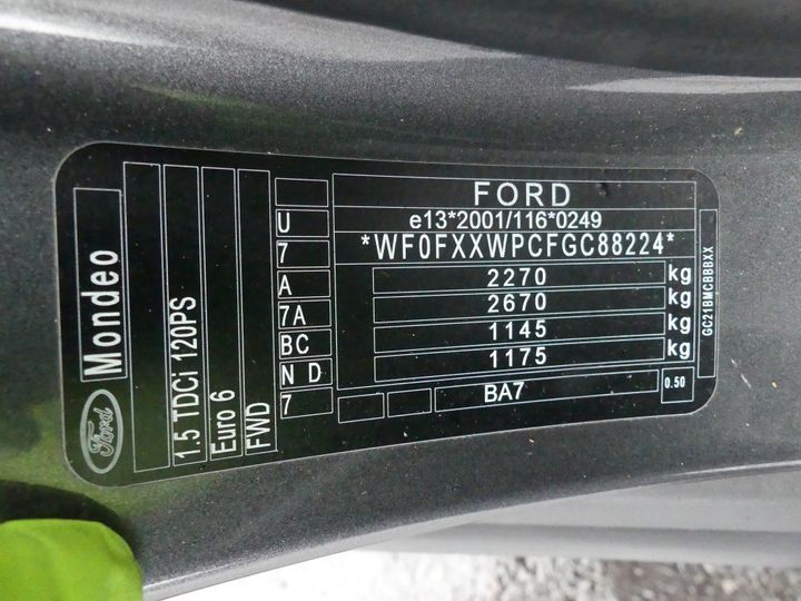 Photo 5 VIN: WF0FXXWPCFGC88224 - FORD MONDEO 