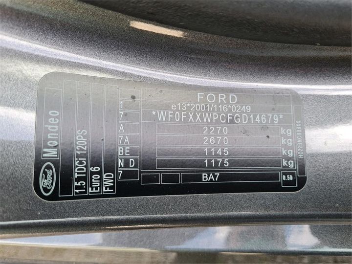 Photo 4 VIN: WF0FXXWPCFGD14679 - FORD MONDEO 