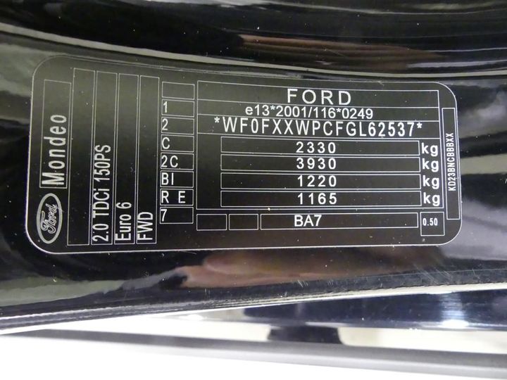 Photo 4 VIN: WF0FXXWPCFGL62537 - FORD MONDEO CLIPPER 