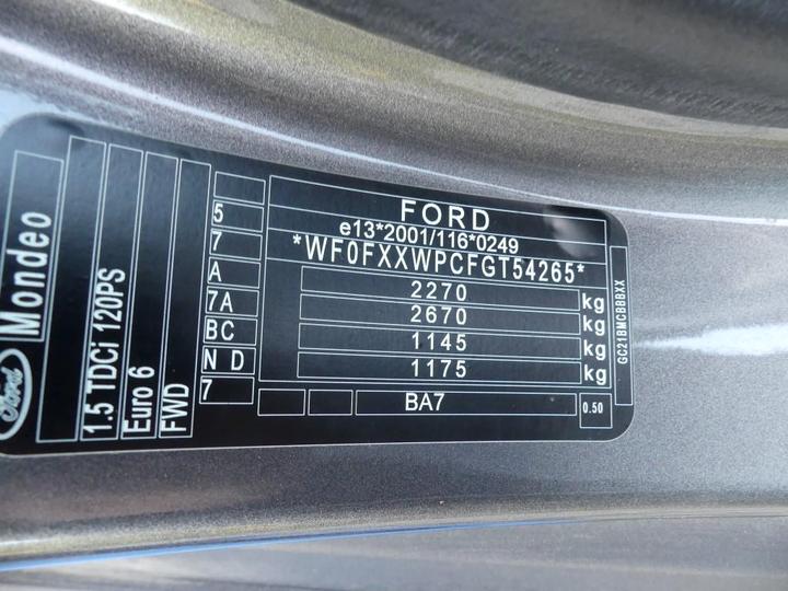 Photo 5 VIN: WF0FXXWPCFGT54265 - FORD MONDEO 