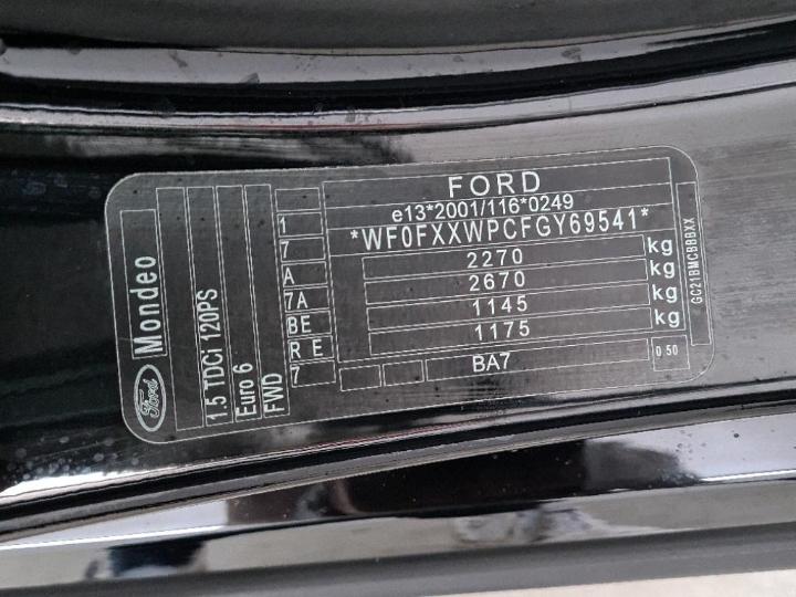 Photo 9 VIN: WF0FXXWPCFGY69541 - FORD MONDEO WAGON 