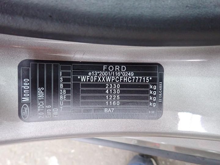 Photo 11 VIN: WF0FXXWPCFHC77715 - FORD MONDEO 