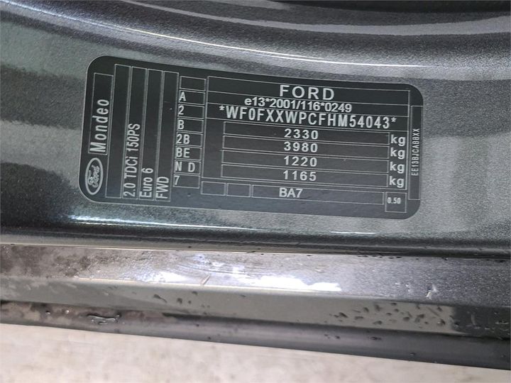 Photo 8 VIN: WF0FXXWPCFHM54043 - FORD MONDEO 