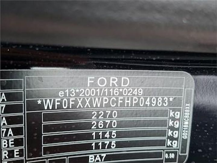 Photo 12 VIN: WF0FXXWPCFHP04983 - FORD MONDEO CLIPPER DIESEL - 2015 