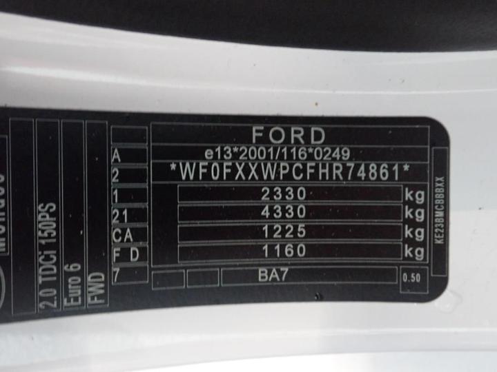 Photo 11 VIN: WF0FXXWPCFHR74861 - FORD MONDEO SW 