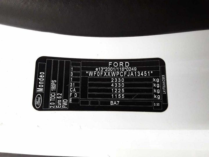 Photo 13 VIN: WF0FXXWPCFJA13451 - FORD MONDEO TURNIER 2.0 