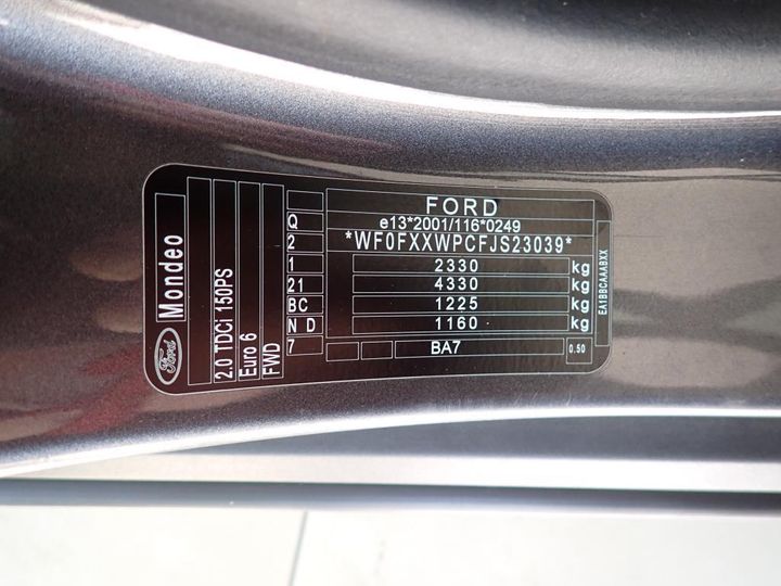 Photo 13 VIN: WF0FXXWPCFJS23039 - FORD MONDEO 