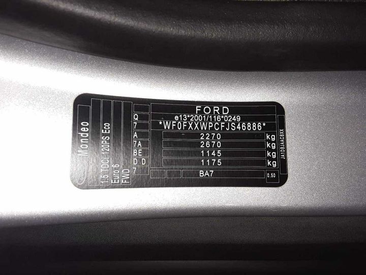 Photo 12 VIN: WF0FXXWPCFJS46886 - FORD MONDEO TURNIER 1.5 