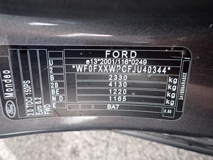 Photo 12 VIN: WF0FXXWPCFJU40344 - FORD MONDEO SW 