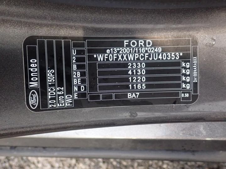 Photo 11 VIN: WF0FXXWPCFJU40353 - FORD MONDEO SW 