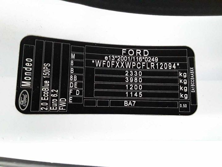 Photo 12 VIN: WF0FXXWPCFLR12094 - FORD MONDEO TURNIER 2.0 