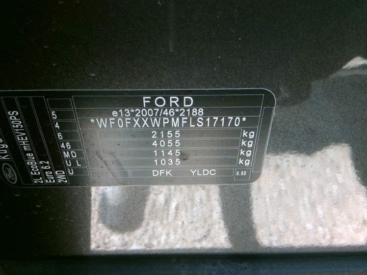 Photo 11 VIN: WF0FXXWPMFLS17170 - FORD KUGA 