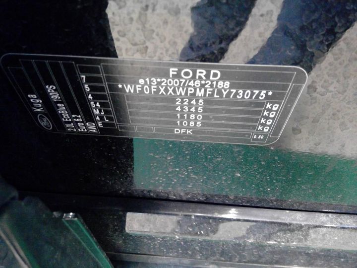 Photo 12 VIN: WF0FXXWPMFLY73075 - FORD KUGA 