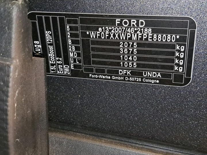 Photo 3 VIN: WF0FXXWPMFPE88080 - FORD KUGA 