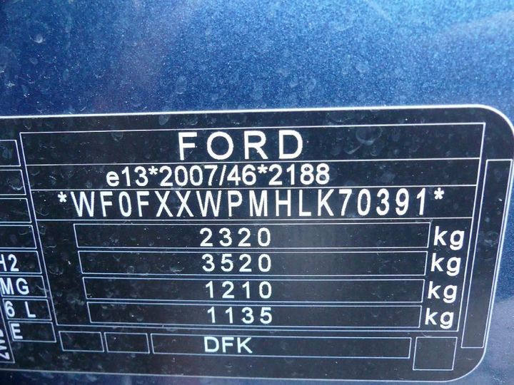 Photo 13 VIN: WF0FXXWPMHLK70391 - FORD KUGA 