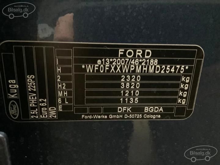 Photo 5 VIN: WF0FXXWPMHMD25475 - FORD KUGA SUV 