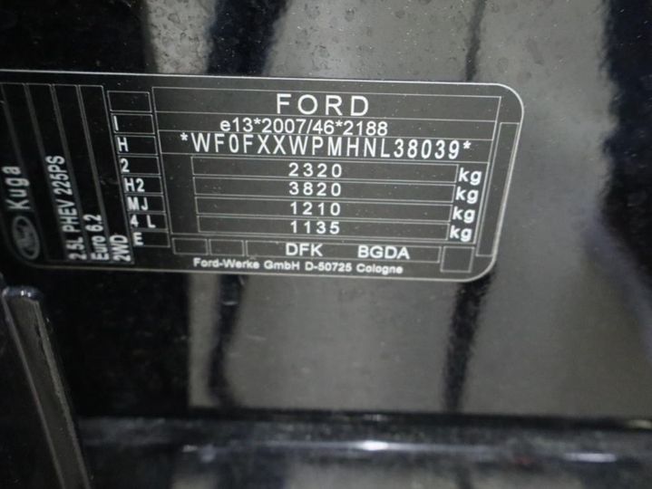 Photo 10 VIN: WF0FXXWPMHNL38039 - FORD KUGA 