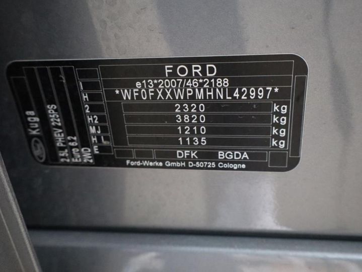 Photo 10 VIN: WF0FXXWPMHNL42997 - FORD KUGA 