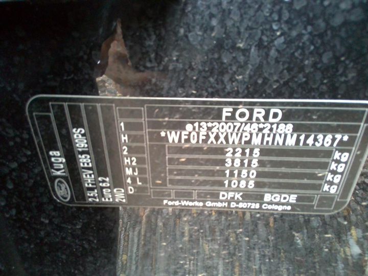 Photo 9 VIN: WF0FXXWPMHNM14367 - FORD KUGA 