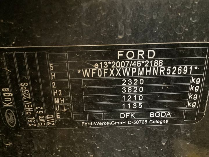 Photo 3 VIN: WF0FXXWPMHNR52691 - FORD KUGA 