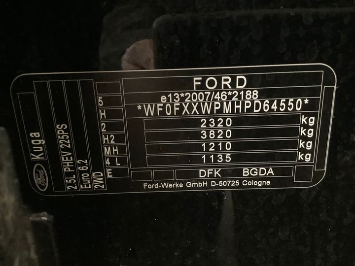 Photo 10 VIN: WF0FXXWPMHPD64550 - FORD KUGA 