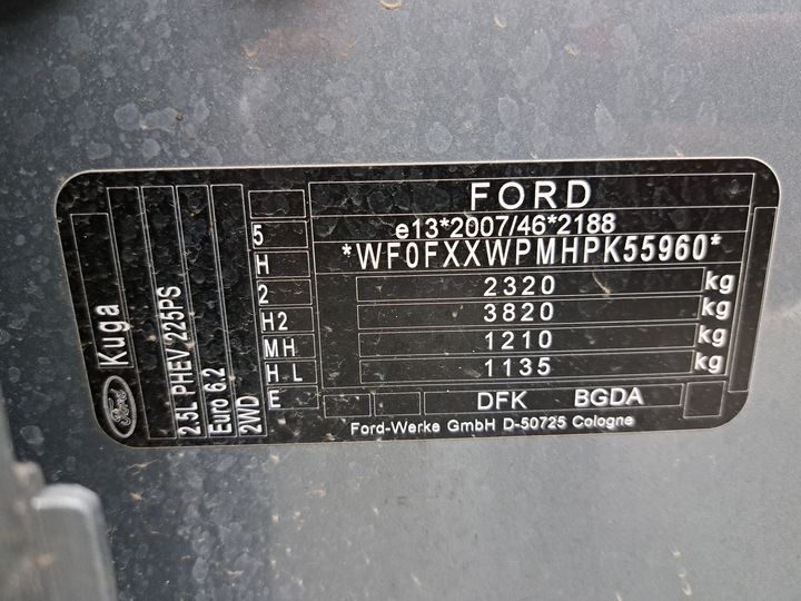 Photo 9 VIN: WF0FXXWPMHPK55960 - FORD KUGA 