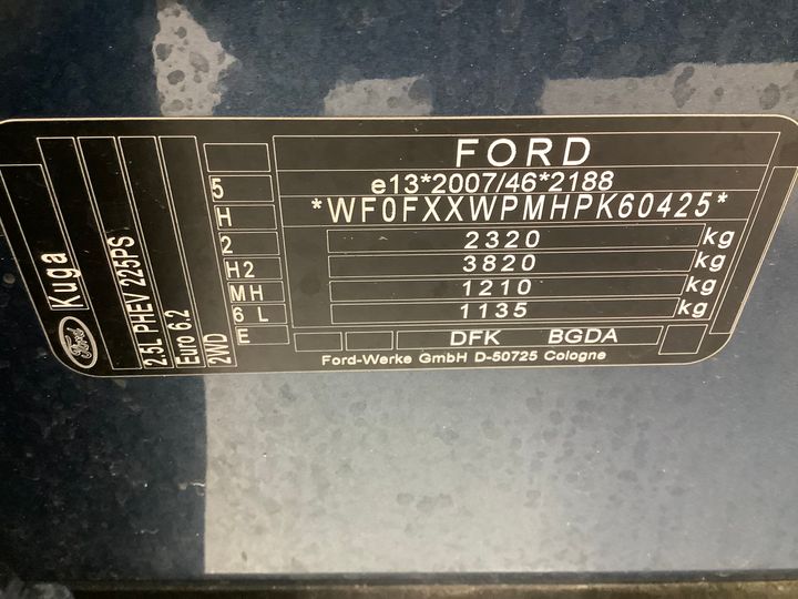 Photo 9 VIN: WF0FXXWPMHPK60425 - FORD KUGA 