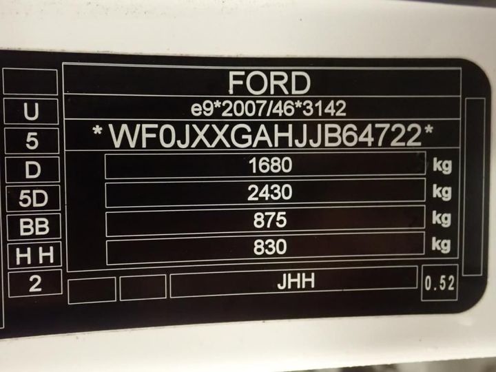 Photo 12 VIN: WF0JXXGAHJJB64722 - FORD FIESTA REV 