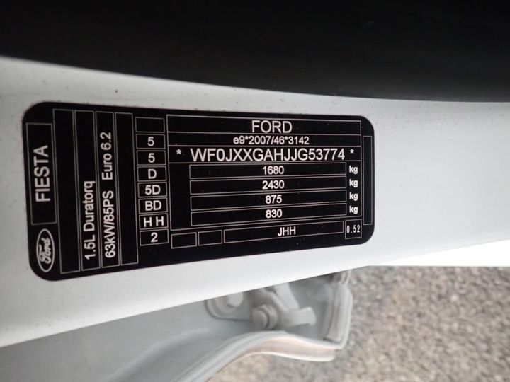 Photo 10 VIN: WF0JXXGAHJJG53774 - FORD FIESTA 