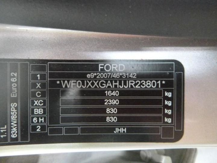 Photo 10 VIN: WF0JXXGAHJJR23801 - FORD FIESTA 5P 