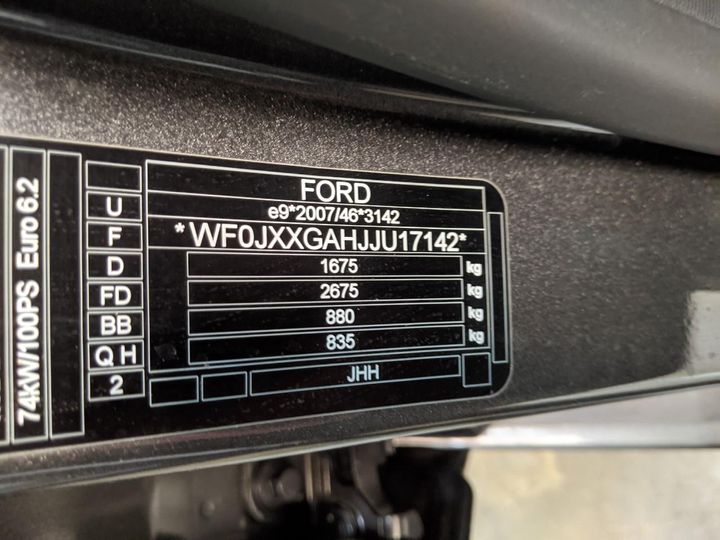 Photo 13 VIN: WF0JXXGAHJJU17142 - FORD FIESTA 