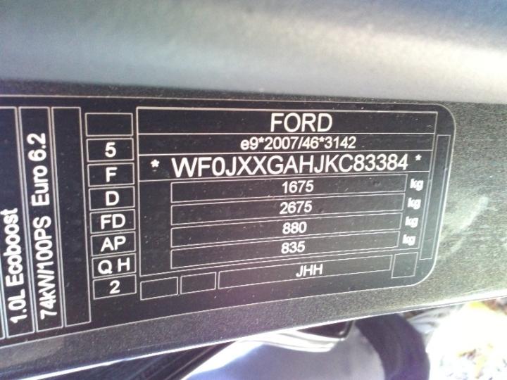 Photo 20 VIN: WF0JXXGAHJKC83384 - FORD FIESTA 