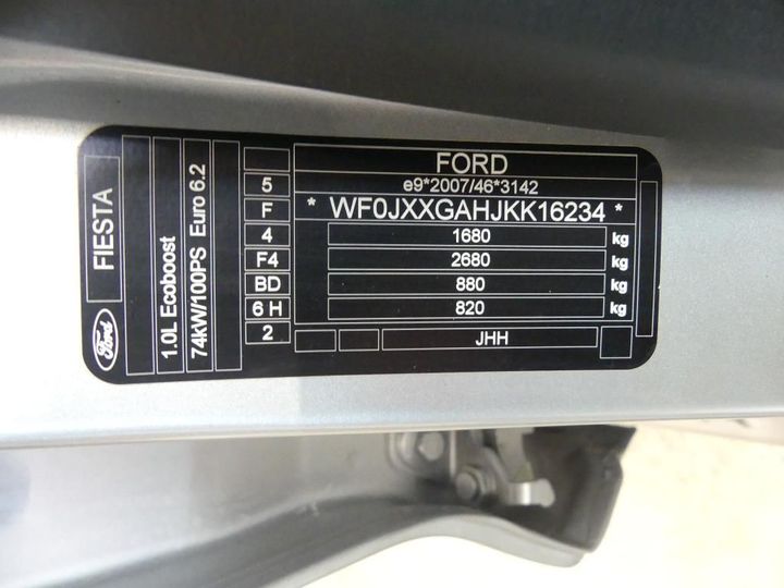 Photo 3 VIN: WF0JXXGAHJKK16234 - FORD FIESTA 