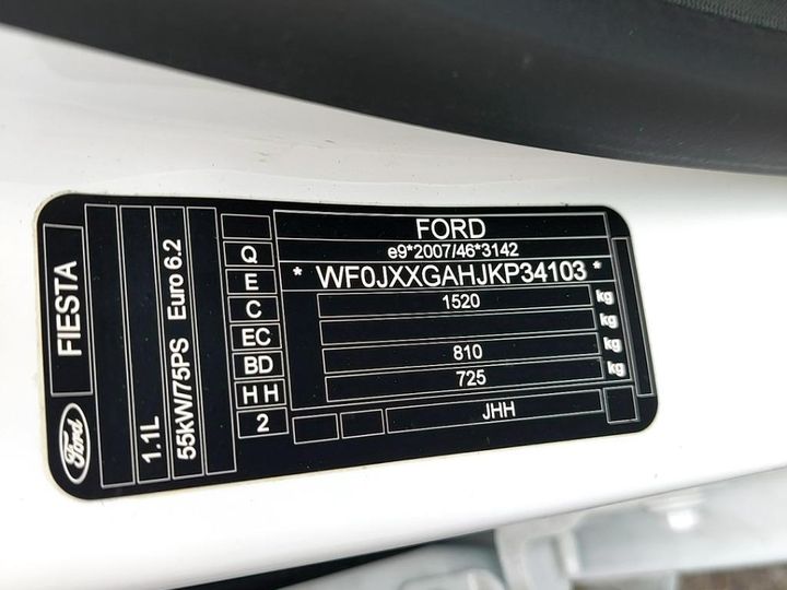 Photo 12 VIN: WF0JXXGAHJKP34103 - FORD FIESTA 