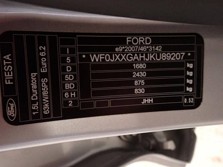 Photo 17 VIN: WF0JXXGAHJKU89207 - FORD FIESTA 