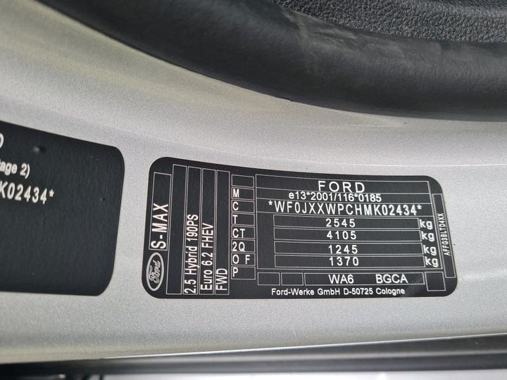 Photo 3 VIN: WF0JXXWPCHMK02434 - FORD S-MAX 