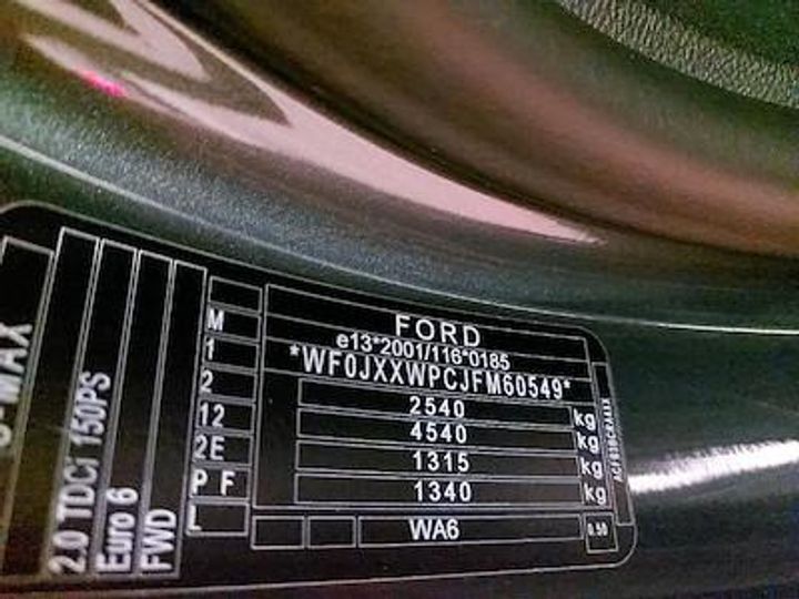 Photo 12 VIN: WF0JXXWPCJFM60549 - FORD S-MAX DIESEL - 2015 