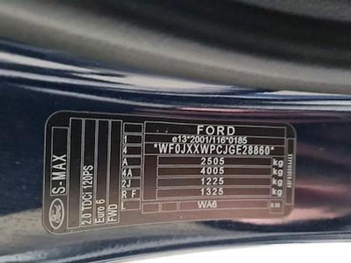 Photo 12 VIN: WF0JXXWPCJGE28860 - FORD S-MAX DIESEL - 2015 