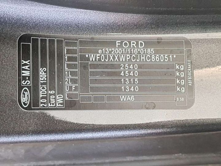 Photo 33 VIN: WF0JXXWPCJHC86051 - FORD S-MAX 