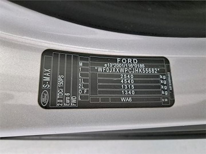 Photo 11 VIN: WF0JXXWPCJHK55682 - FORD S-MAX 