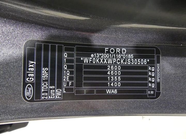 Photo 3 VIN: WF0KXXWPCKJS30506 - FORD GALAXY 