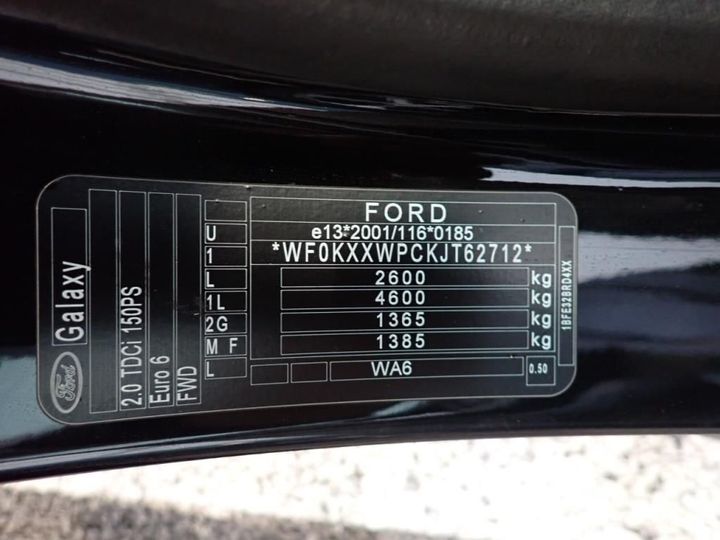 Photo 12 VIN: WF0KXXWPCKJT62712 - FORD GALAXY 7S 