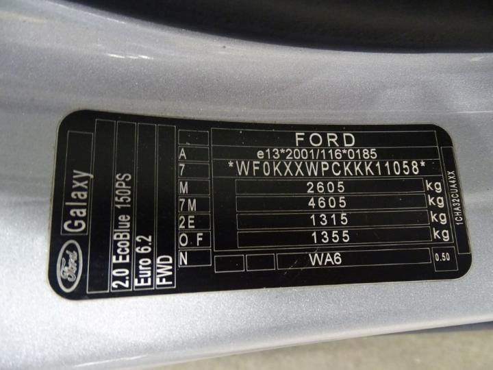 Photo 6 VIN: WF0KXXWPCKKK11058 - FORD GALAXY 