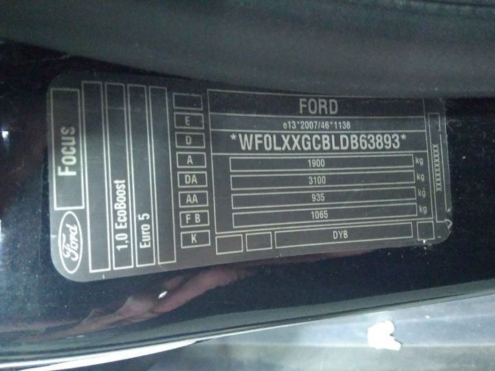 Photo 15 VIN: WF0LXXGCBLDB63893 - FORD FOCUS TURNIER 