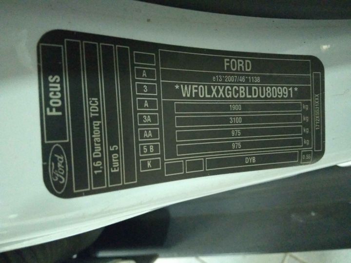 Photo 15 VIN: WF0LXXGCBLDU80991 - FORD FOCUS TURNIER 