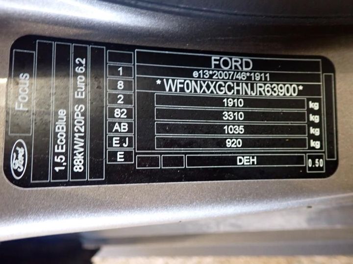 Photo 14 VIN: WF0NXXGCHNJR63900 - FORD FOCUS 