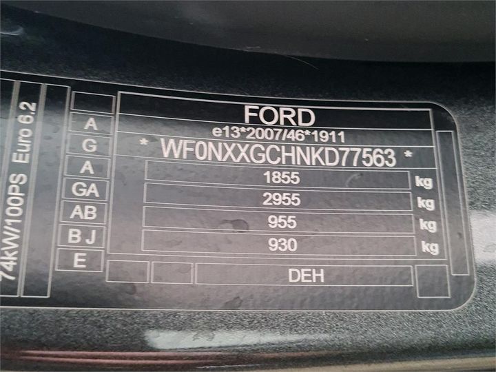 Photo 4 VIN: WF0NXXGCHNKD77563 - FORD FOCUS 